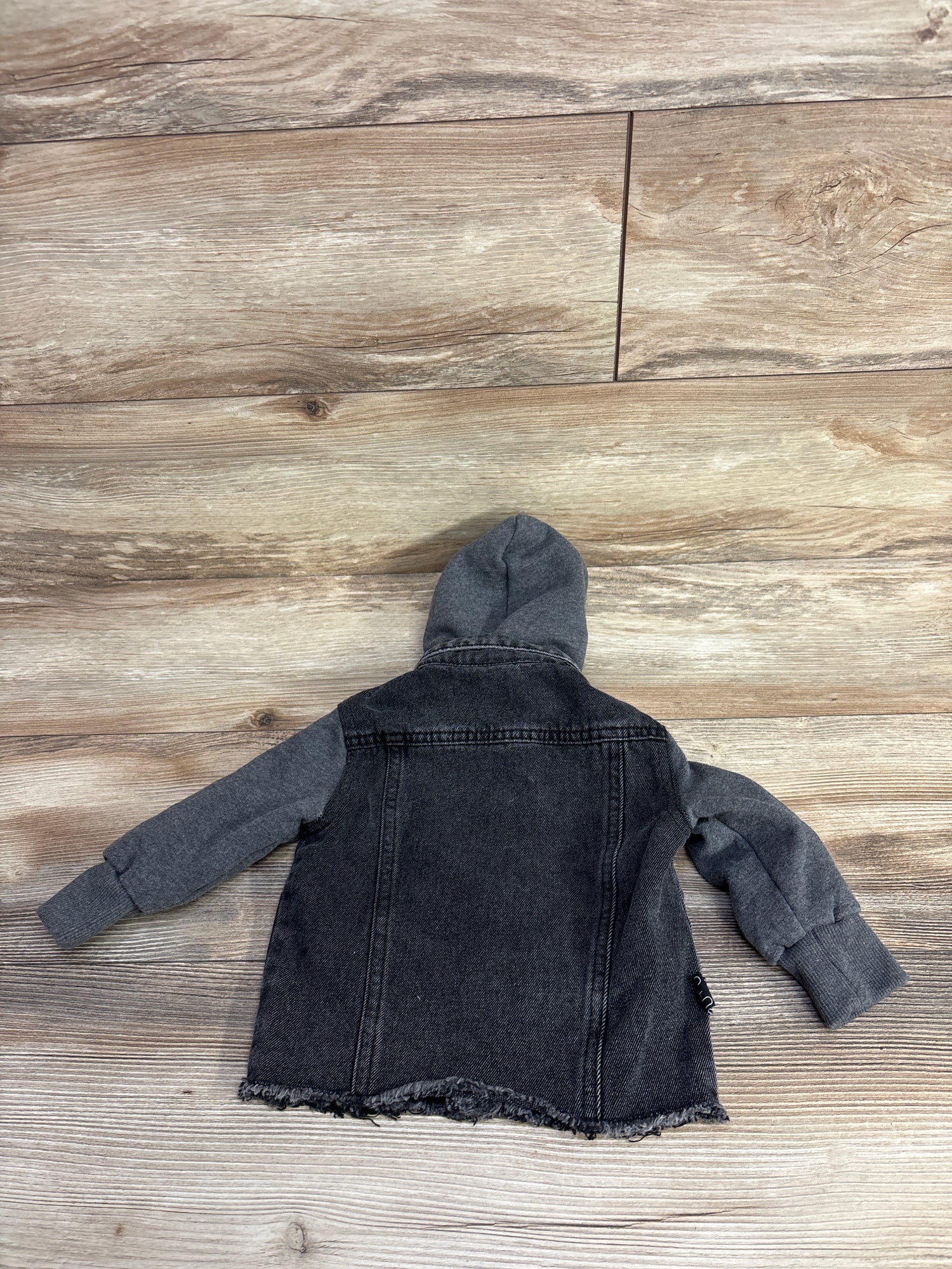 Olive + Scout Hooded Denim Jacket Grey sz 6-12m