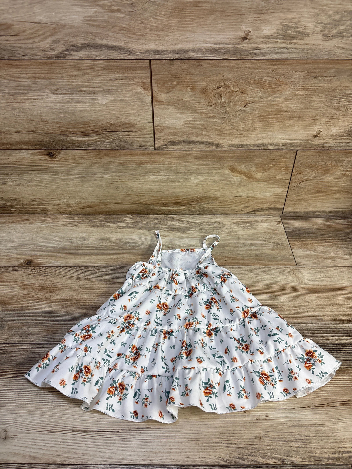 Floral Tiered Sleeveless Dress White sz 9-12m