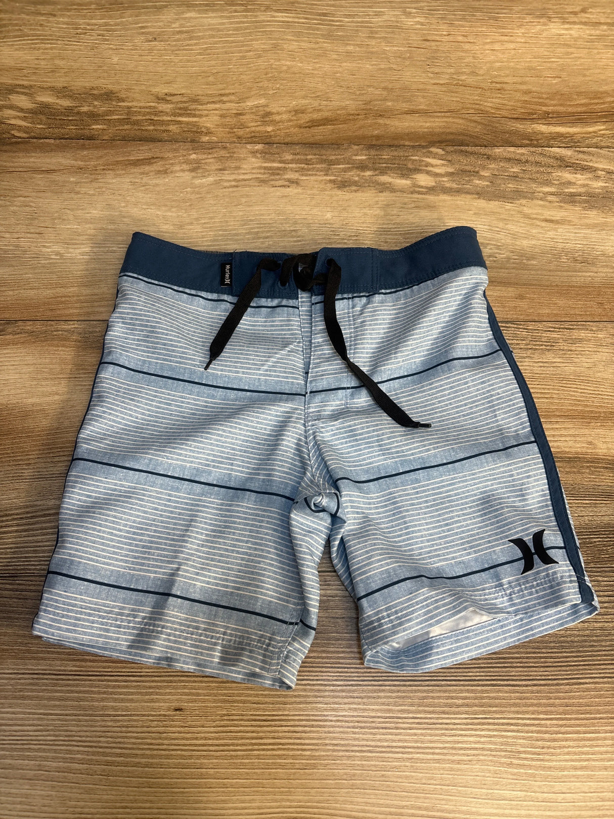 Hurley Boys' Striped Board Shorts Blue Shoreline sz 4T