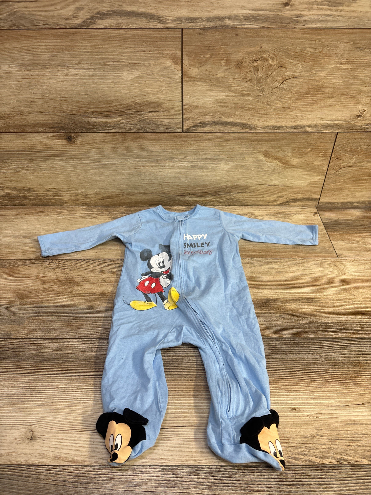 Disney Baby Mickey Mouse Sleeper Blue sz 3/6m
