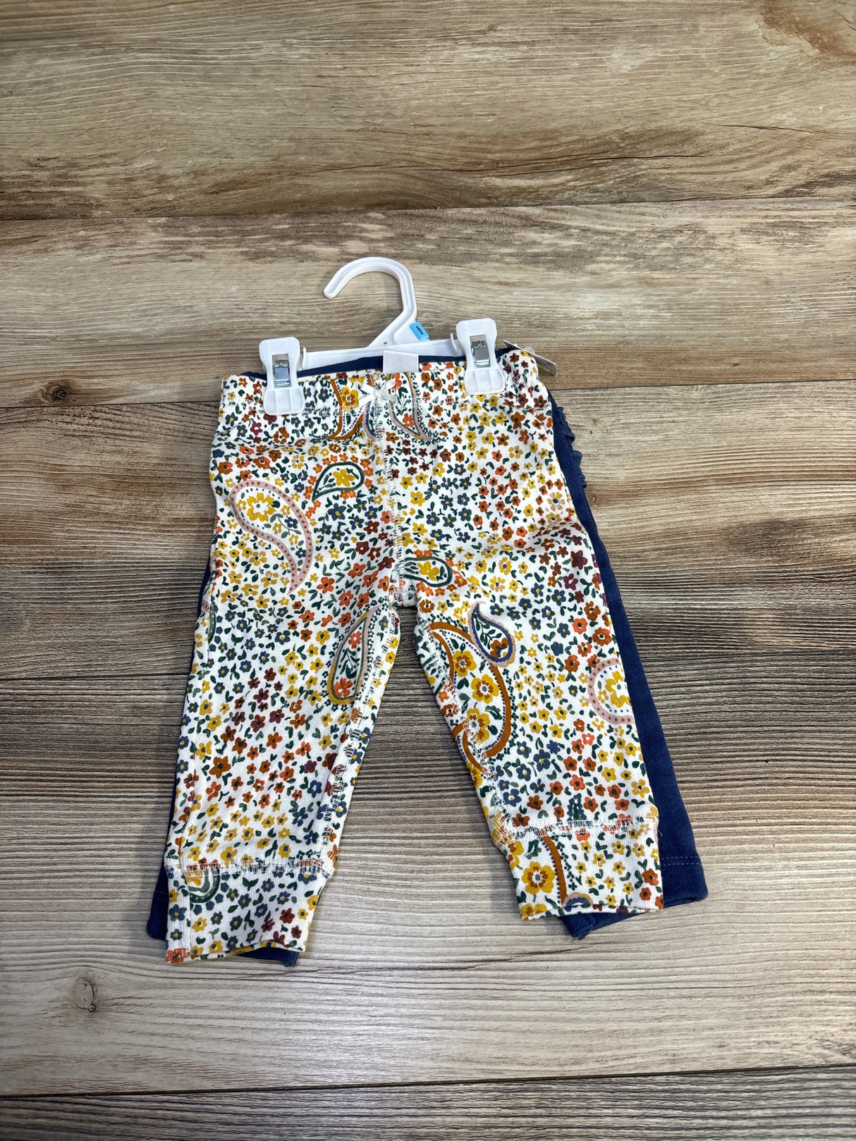 NEW Carter's 2pc Floral Ruffled Pull On Pants White sz 6m