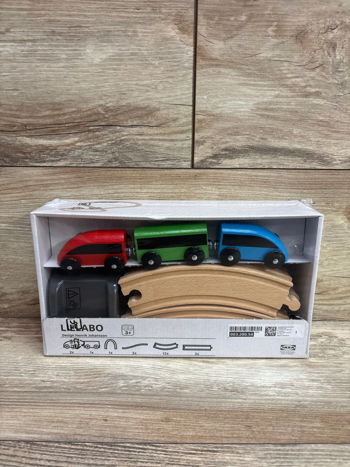 NEW Ikea LILLABO Wooden Basic Train Set 20pc