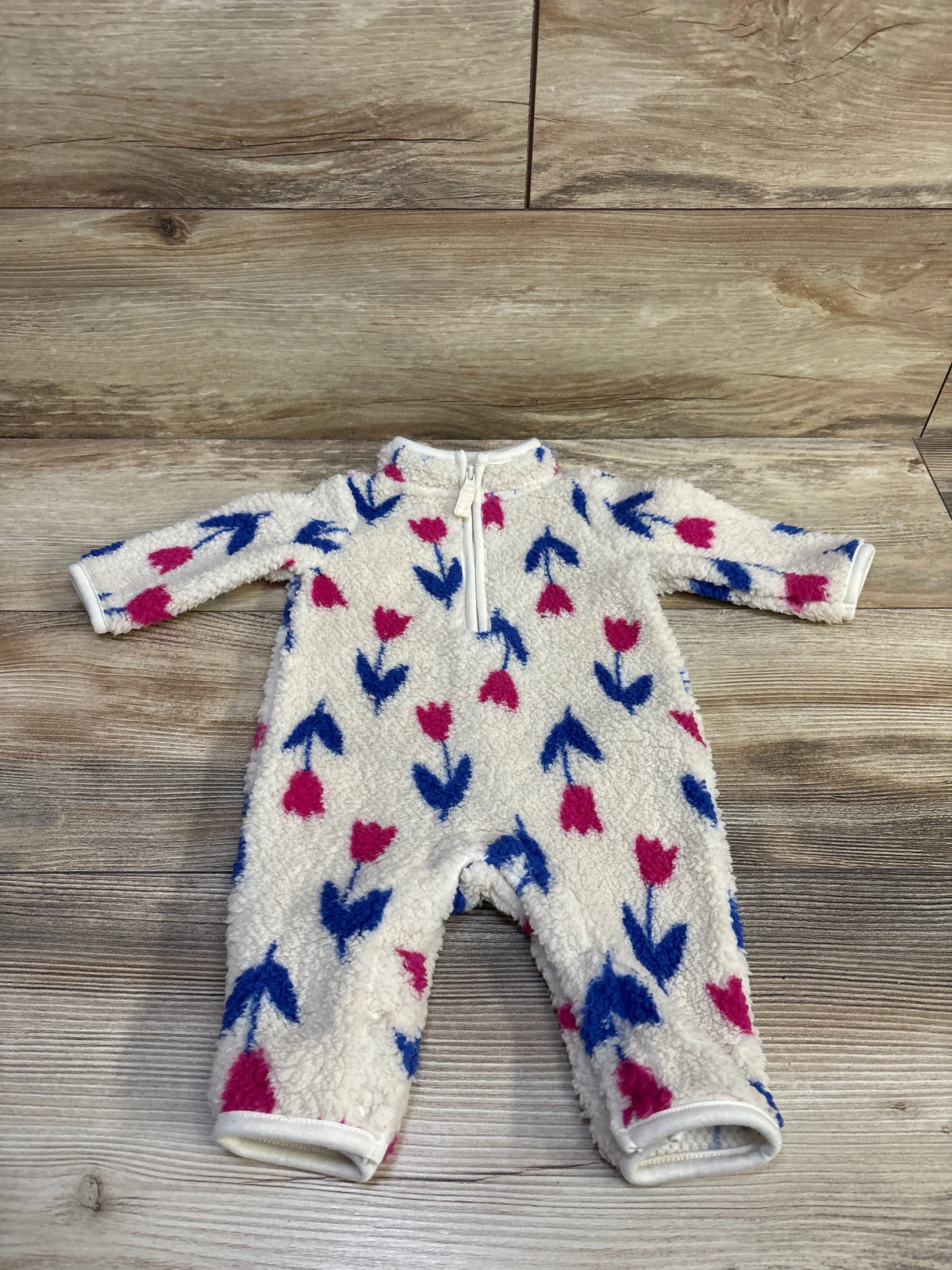 Carter's Floral Sherpa Coverall Beige sz 3m