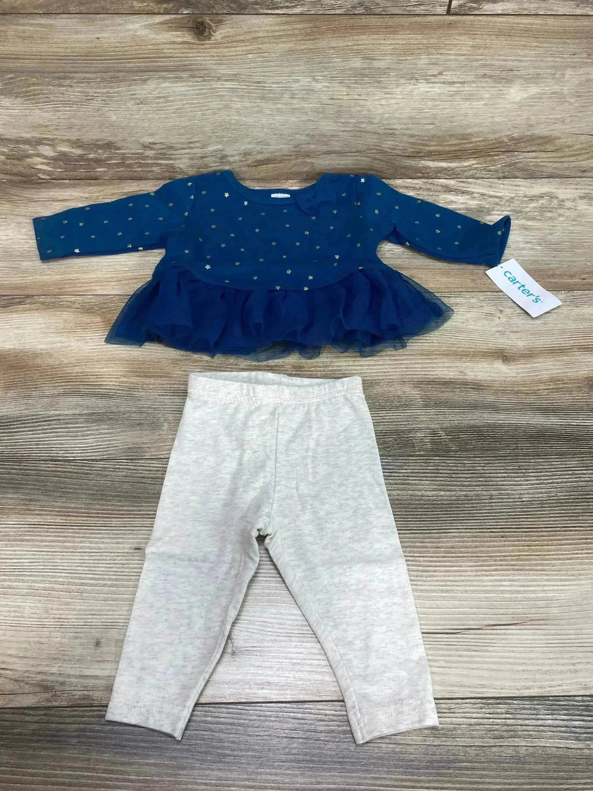 NEW Carter's 2pc Star Top & Leggings Blue sz 3m - Me n Mommy To Be