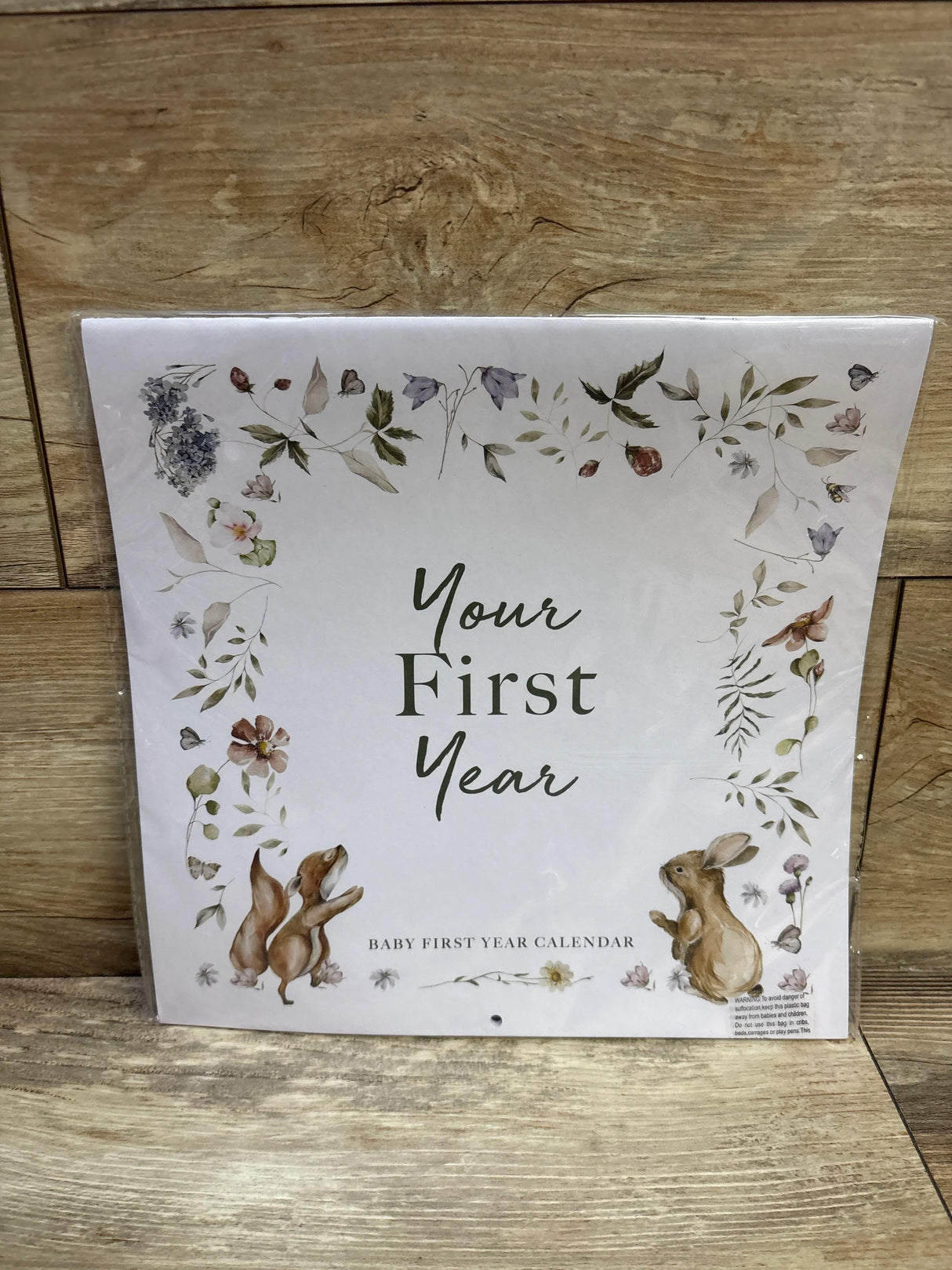 NEW Bibi & Beau Baby's First Year Memory & 1st Year Calendar with 100 Stickers