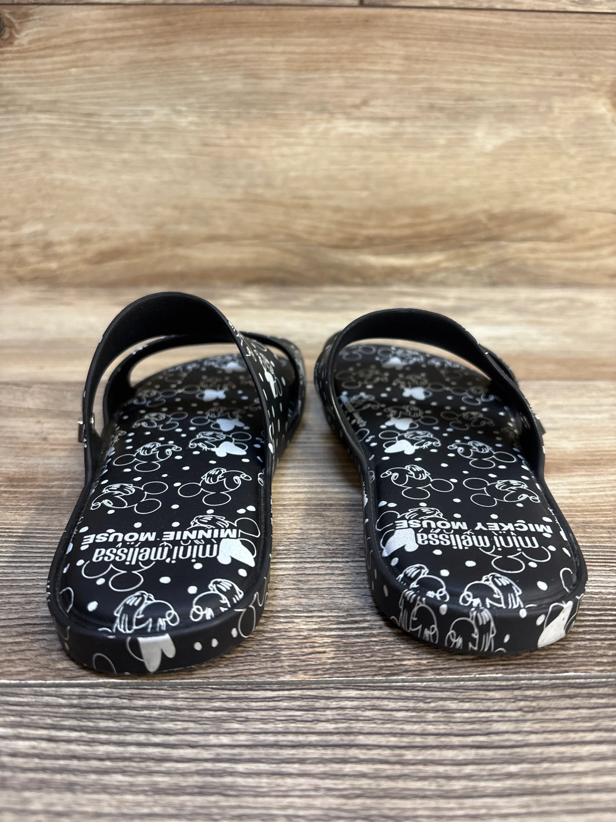 Mini Melissa x Disney Minnie Mouse Beach Slides Black sz 13c