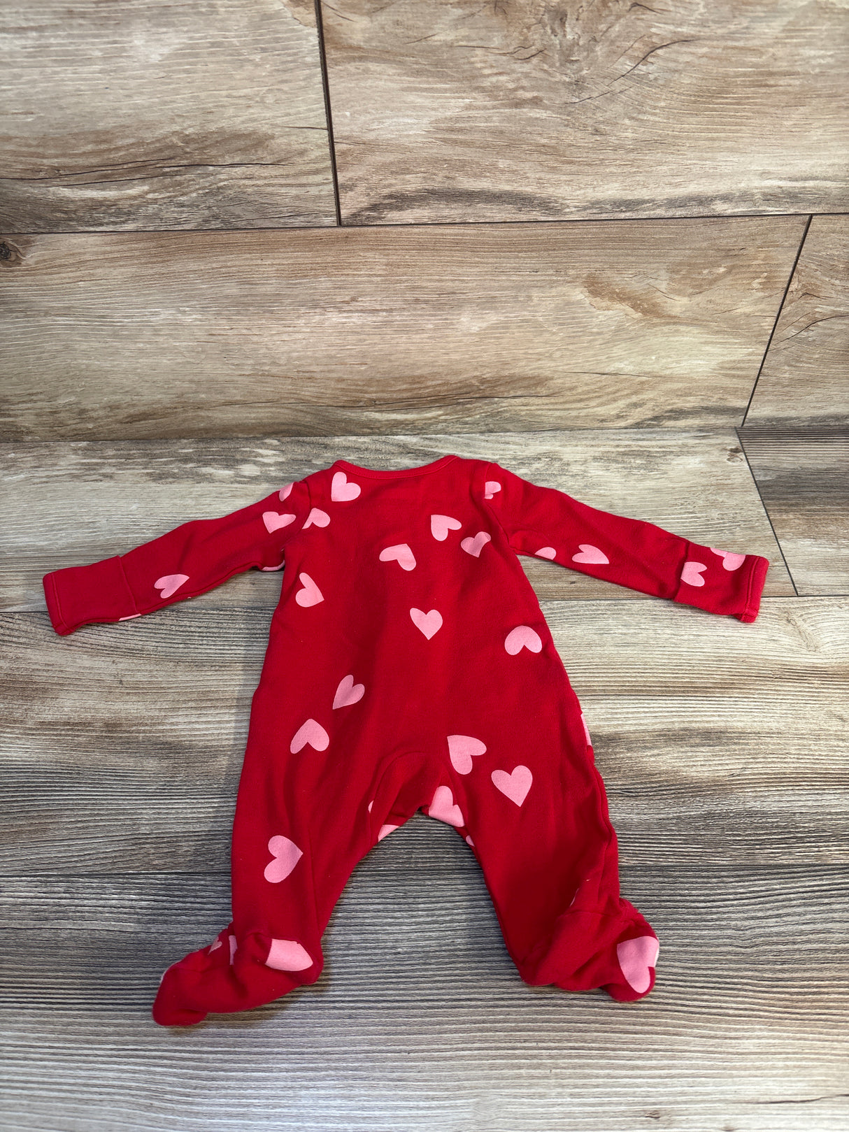 Just One You Heart Print Sleeper Red sz Newborn
