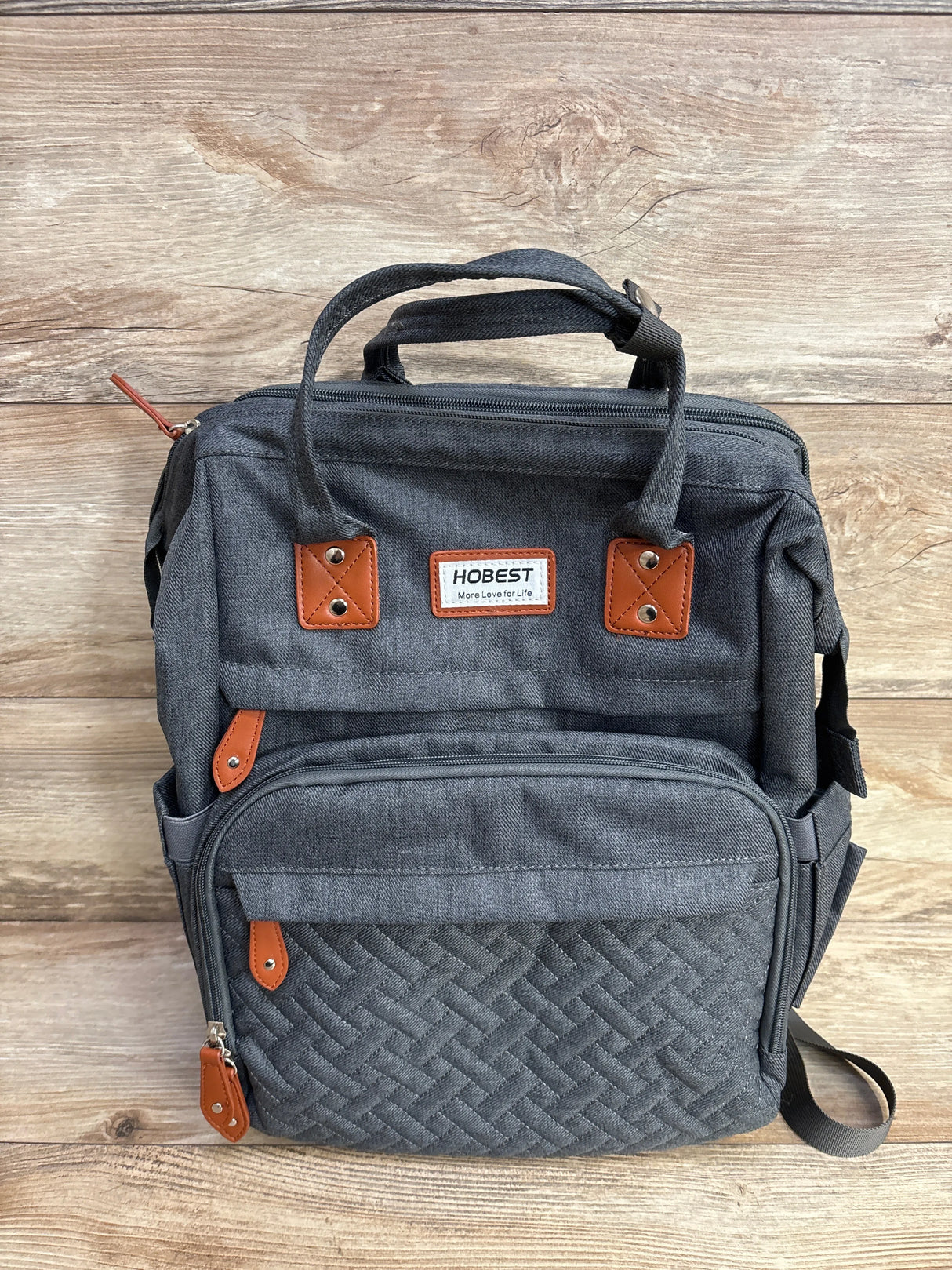 HOBEST Diaper Bag Backpack w/ Changing Station & USB Grey