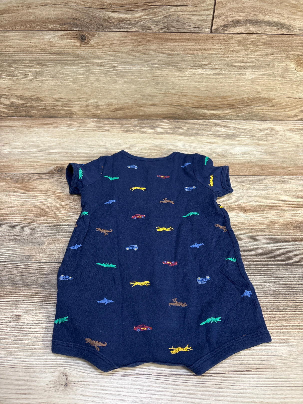 Carter's Button Front Shortie Romper Navy sz 9m