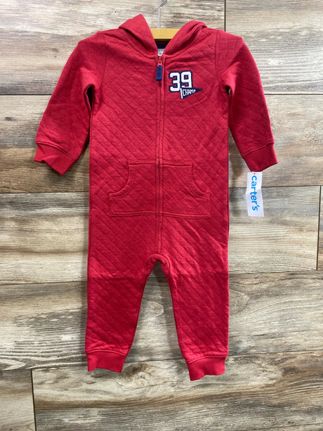 NEW Carter's Sporty Double Knit Red Jumpsuit sz 18m - Me n Mommy To Be