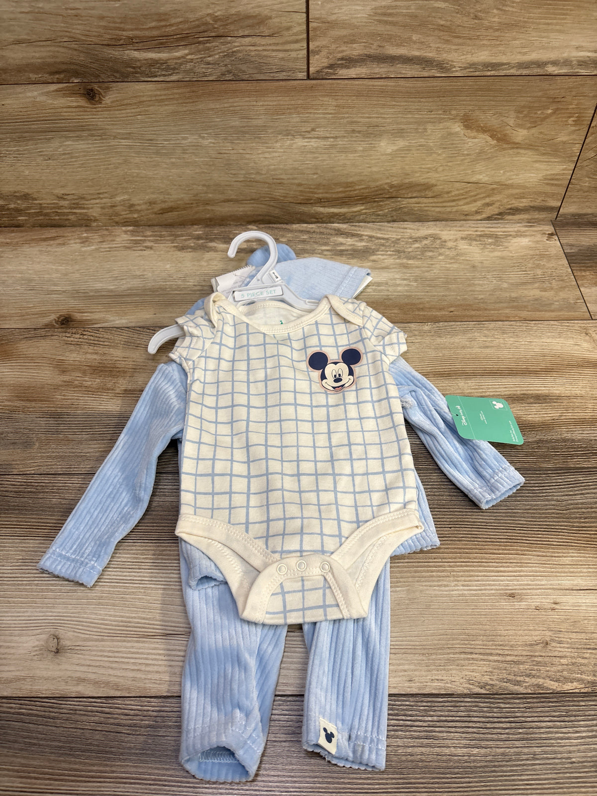 NEW Disney Baby 5pc Mickey Mouse Layette Set Blue sz 0/3m