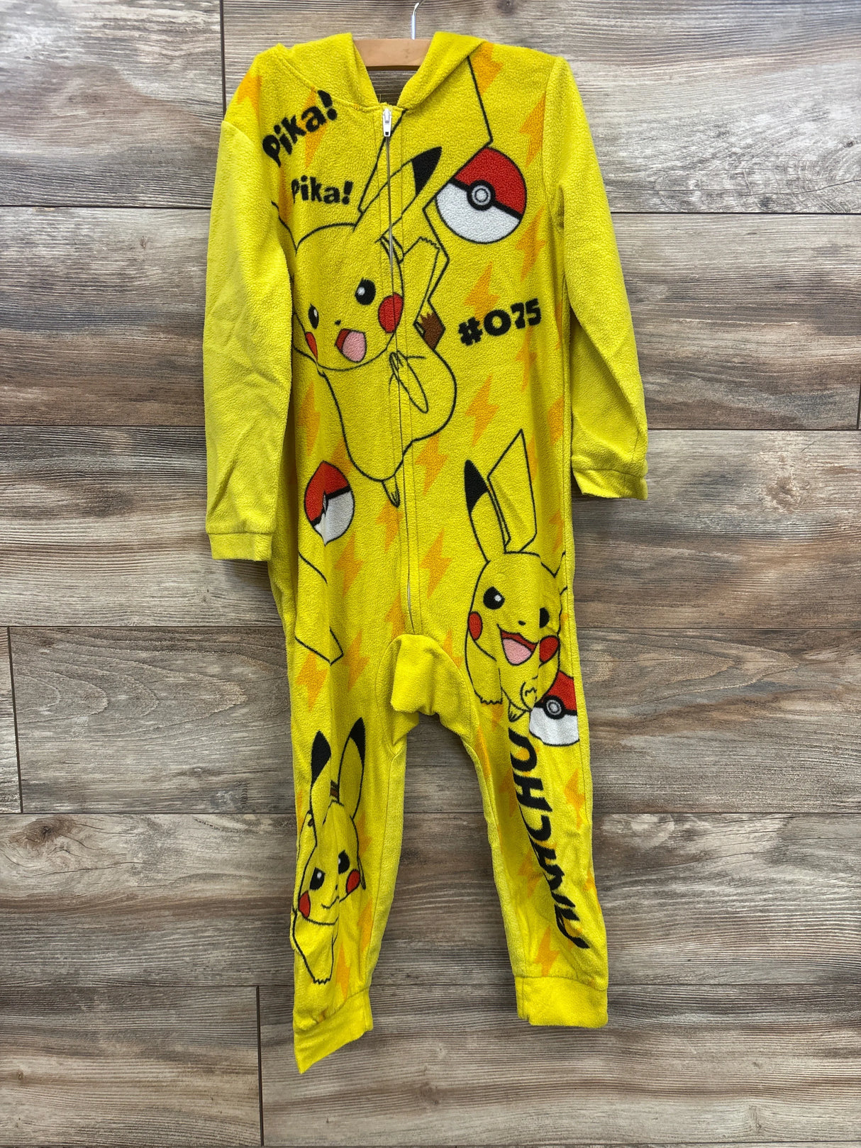 Pokemon Pikachu Hooded Coverall Yellow sz 4-5T