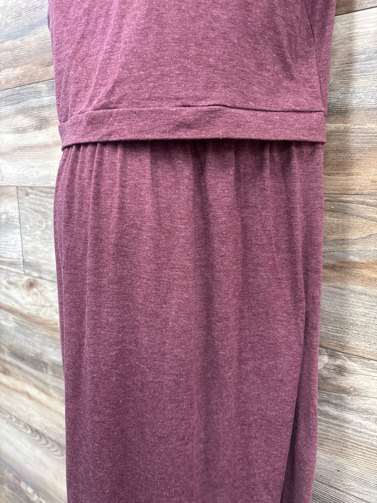 Plussiva Maternity Sleeveless Nursing Dress Maroon sz XL