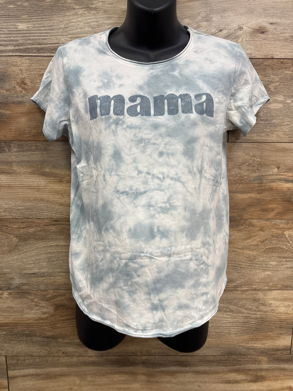 Isabel Maternity Tie-Dye Mama Shirt Blue sz Small