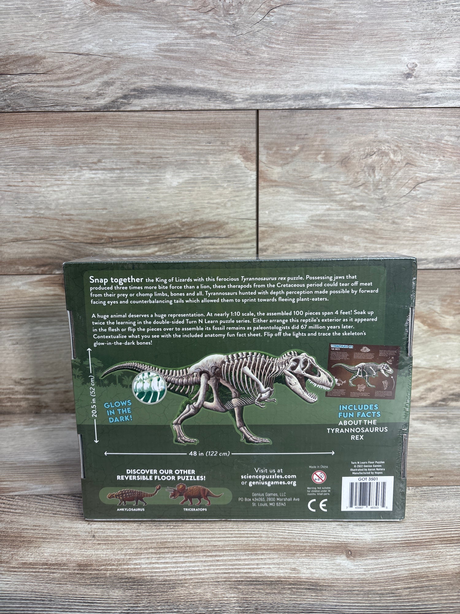 NEW Genius Games Junior Tyrannosaurus Rex Dinosaur Jigsaw Puzzle 100pc