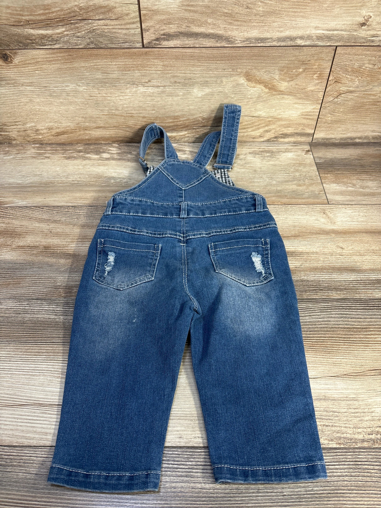 Kidscool Space Distressed Denim Overalls Blue sz 12-18m