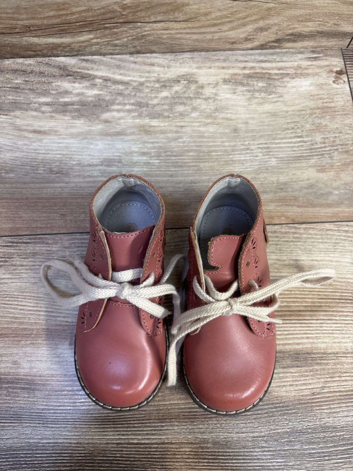 L'AMOUR Junie Lace Up Boots Pink sz 7c