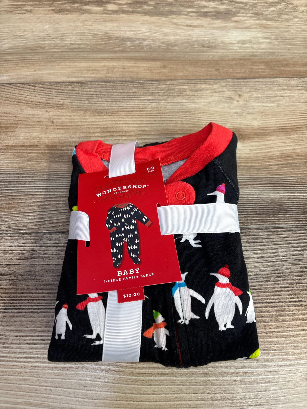 NEW Wondershop Penguins Sleeper Black sz 6-9m
