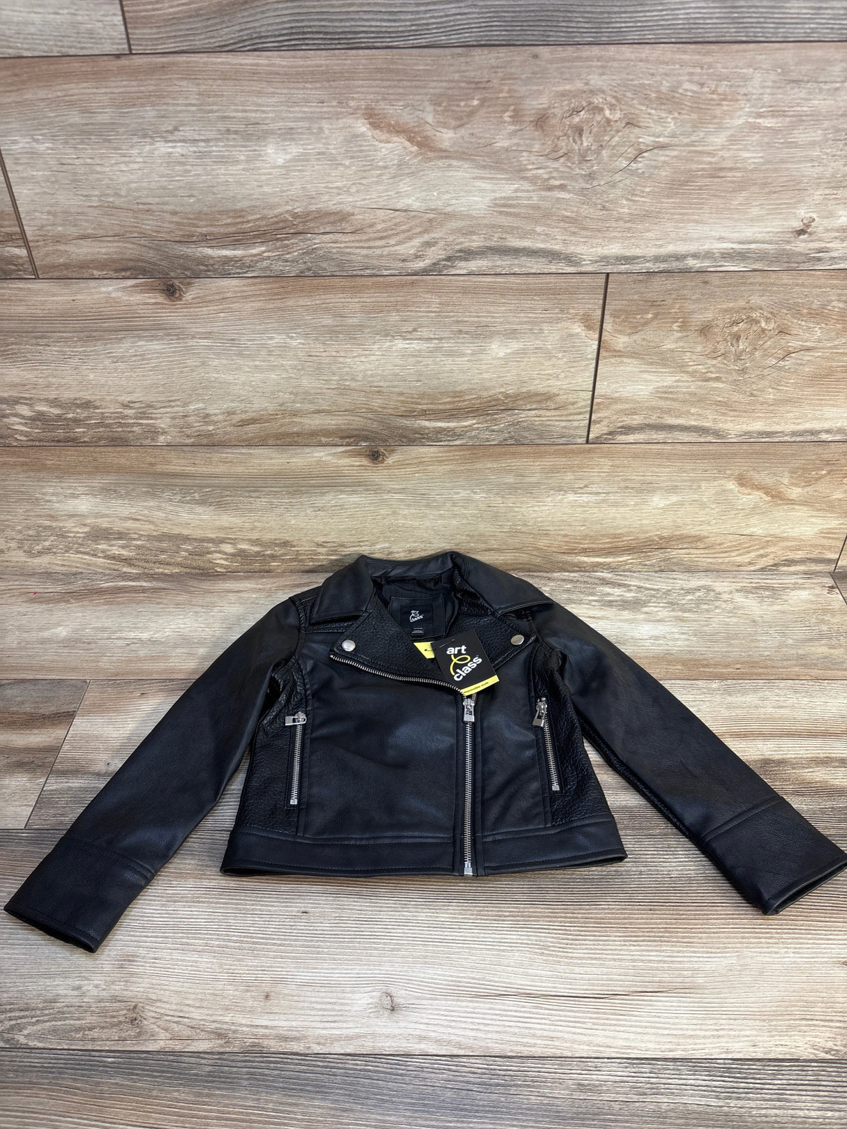 NEW Art Class Faux Leather Moto Jacket Black sz 4/5T