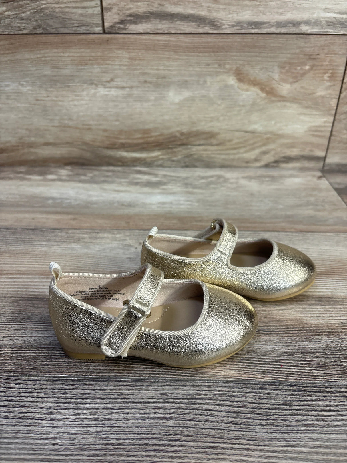 Cat & Jack Addy Ballet Flats Gold sz 6c