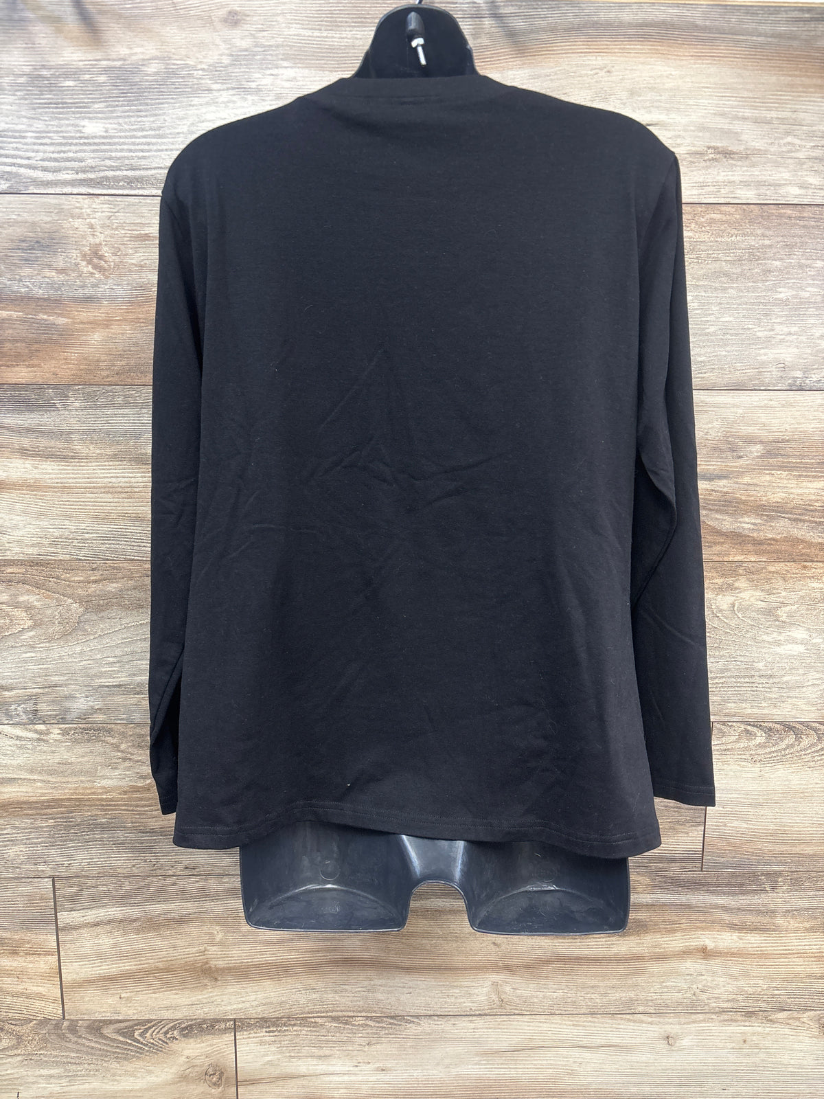 Maternity Side Zipper Long Sleeve Nursing Shirt Black sz XL