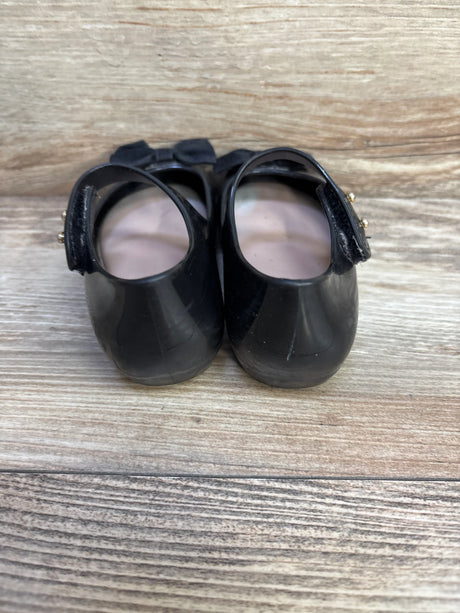 Mini Melissa 'Ultragirl Bow' Jelly Flat Black sz 8 - Me n Mommy To Be