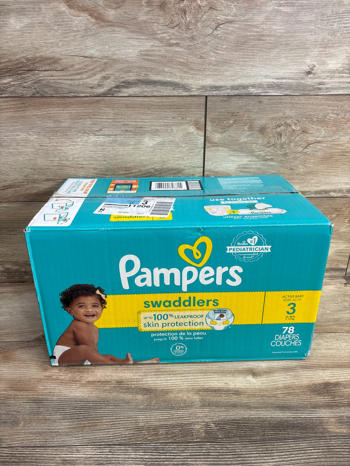 NEW Pampers Swaddlers Diapers Size 3 78ct.