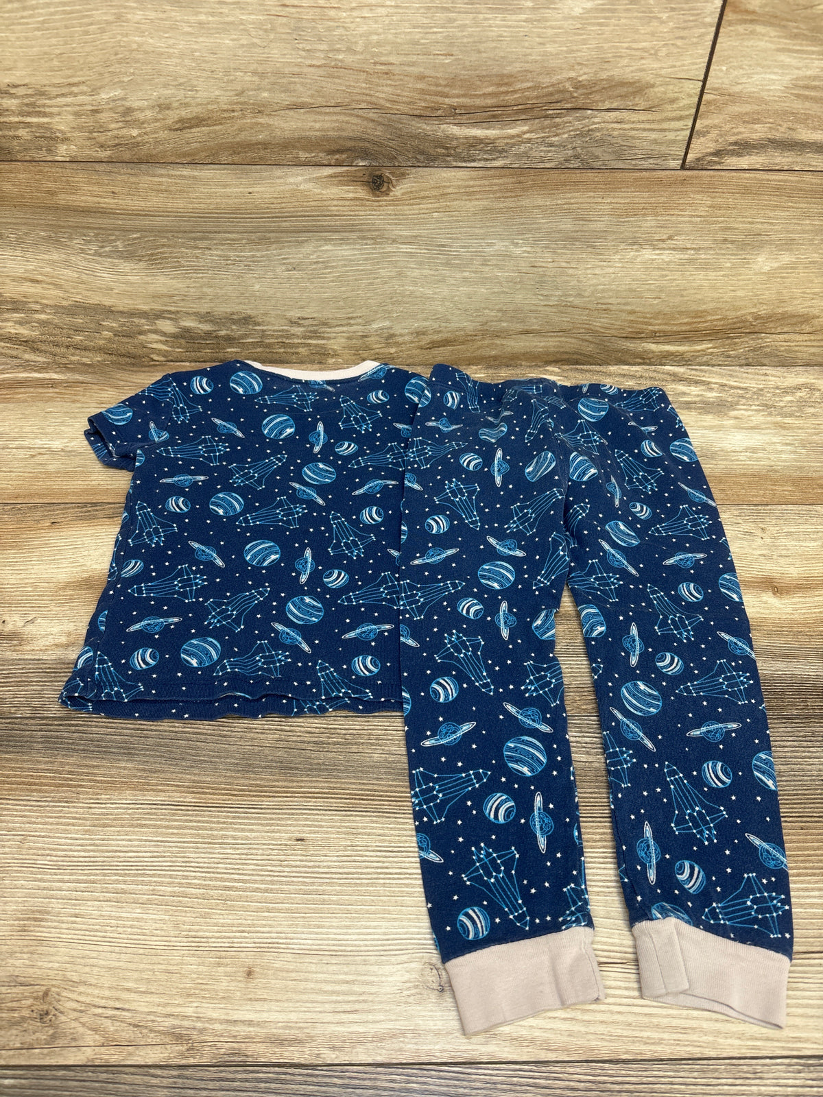 Member's Mark 2pc Space Pajama Set Navy sz 4T