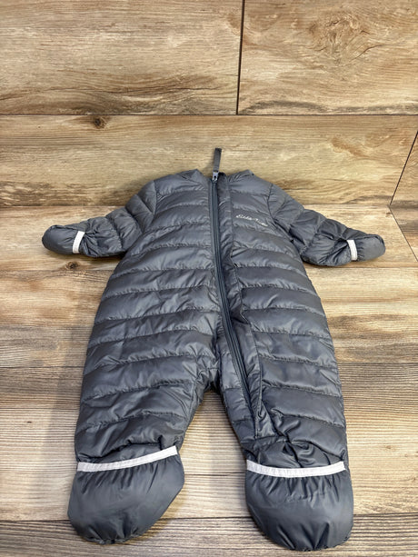 Eddie Bauer Sherpa Lined Hooded Snowsuit Grey sz 0-3m - Me n Mommy To Be