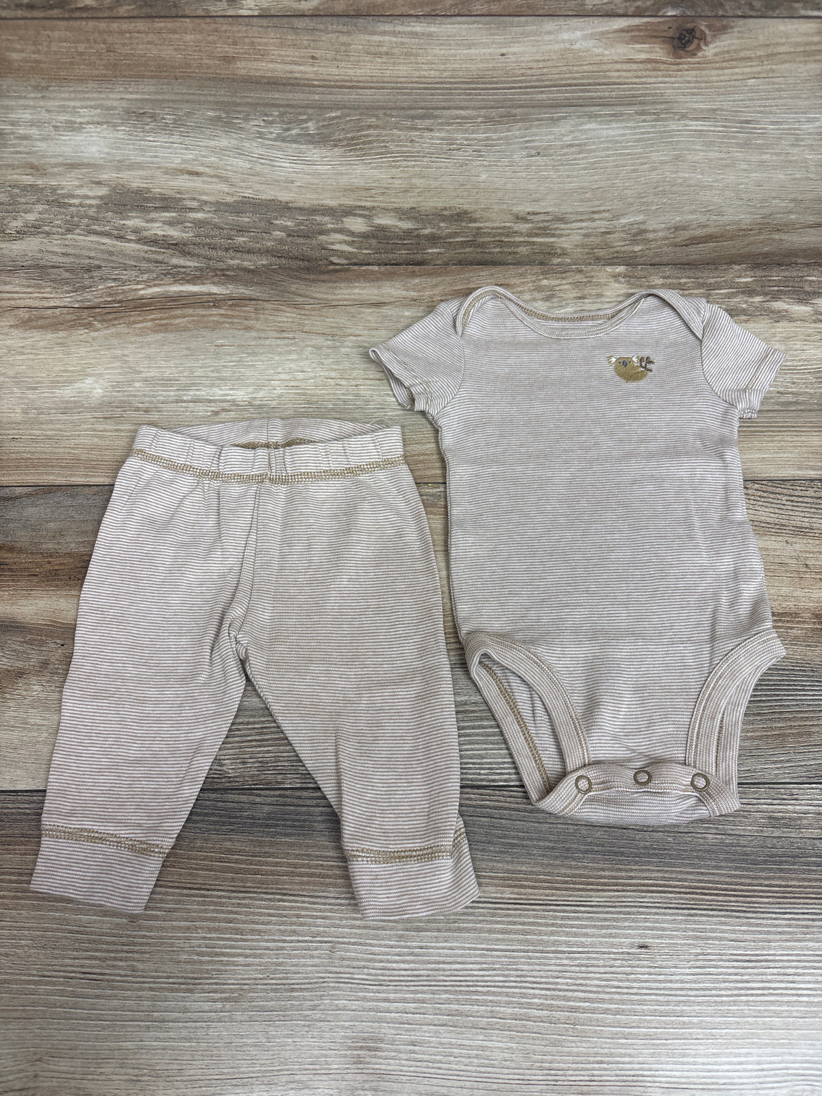 Just One You 2pc Bodysuit & Pants Set Brown sz 3m