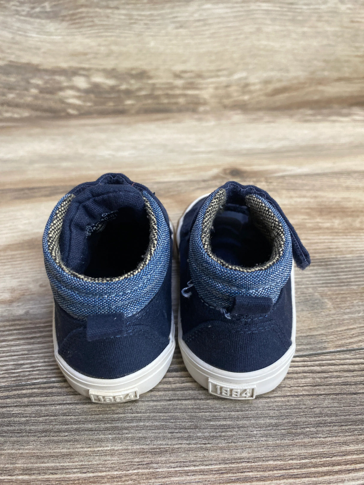 Old Navy Triple-Strap Canvas High Top Sneakers, Navy sz 5c