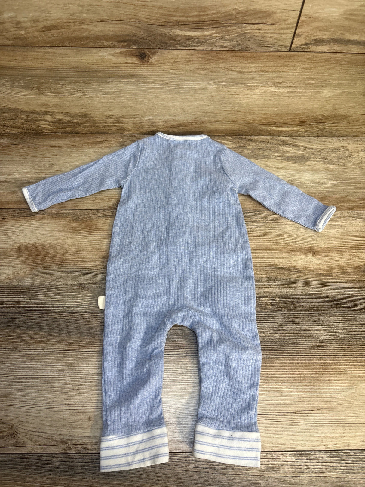 Rabbit + Bear Organic Ribbed Coverall Light Blue sz 12m