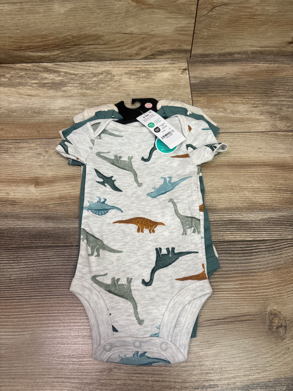 NEW Child Of Mine 3pk Bodysuits Grey sz 0-3m