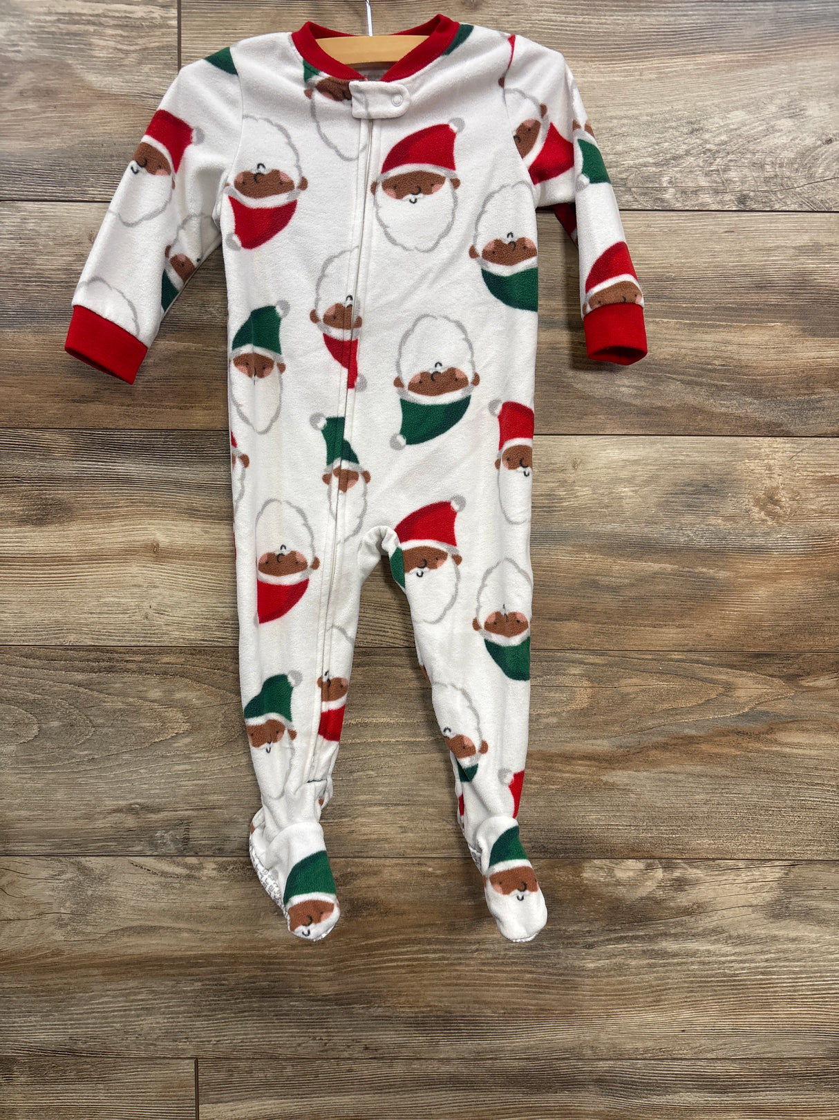 Carter's Santa Christmas Blanket Sleeper White sz 18m