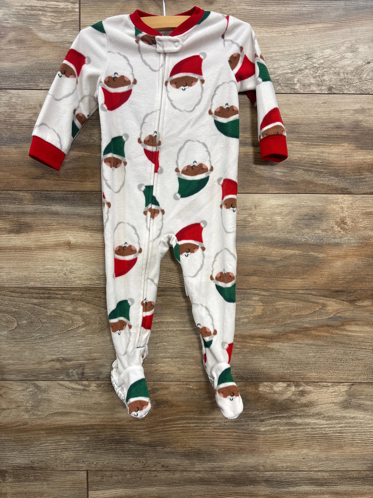 Carter's Santa Christmas Blanket Sleeper White sz 18m