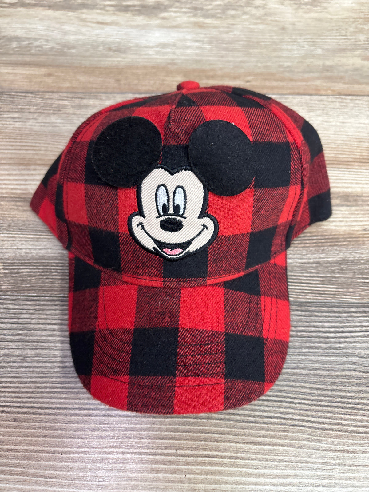 Disney Mickey Mouse Plaid Baseball Cap Red sz Toddler