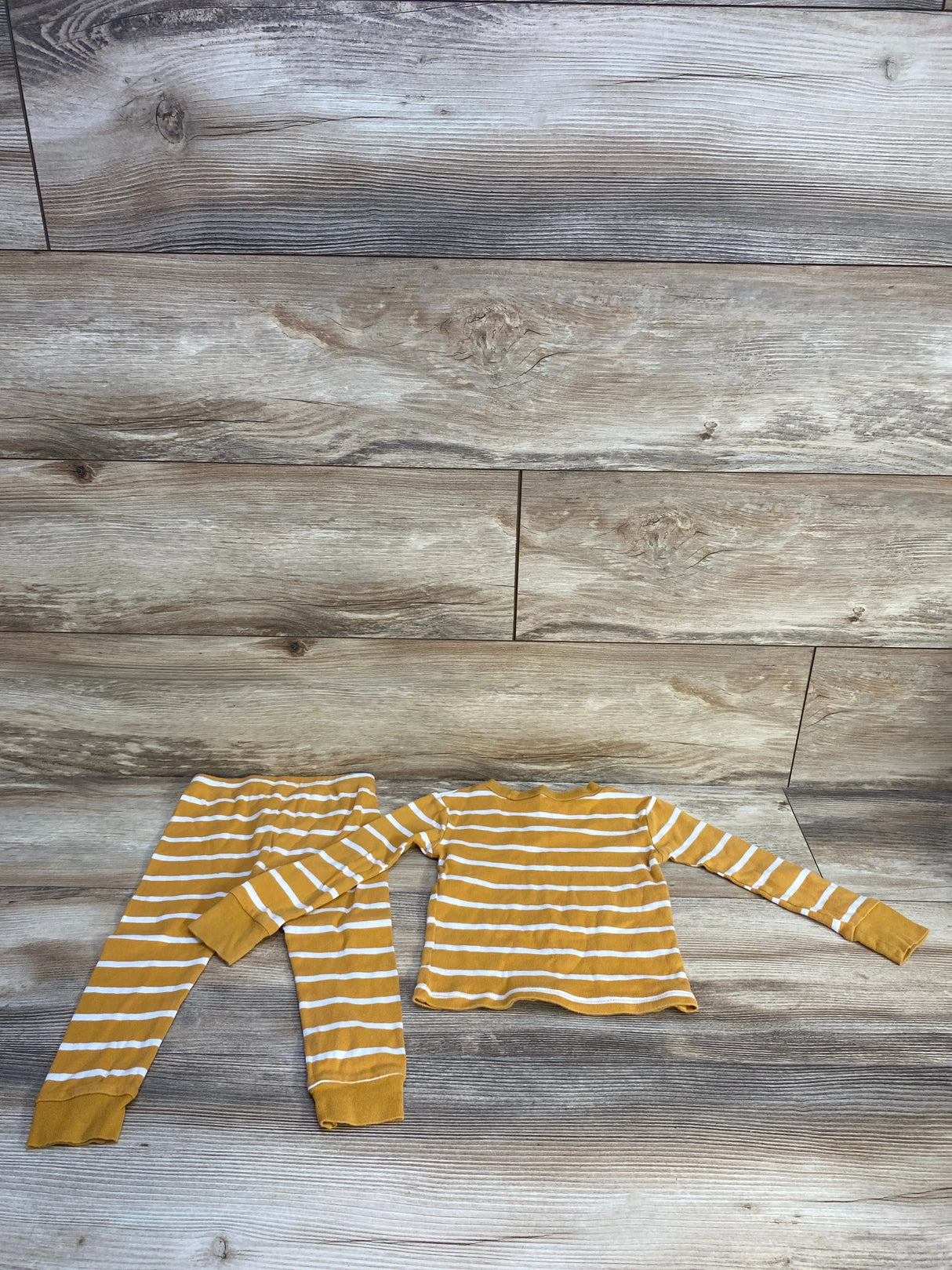 Just One You 2pc Striped Pajama Set Yellow sz 2T