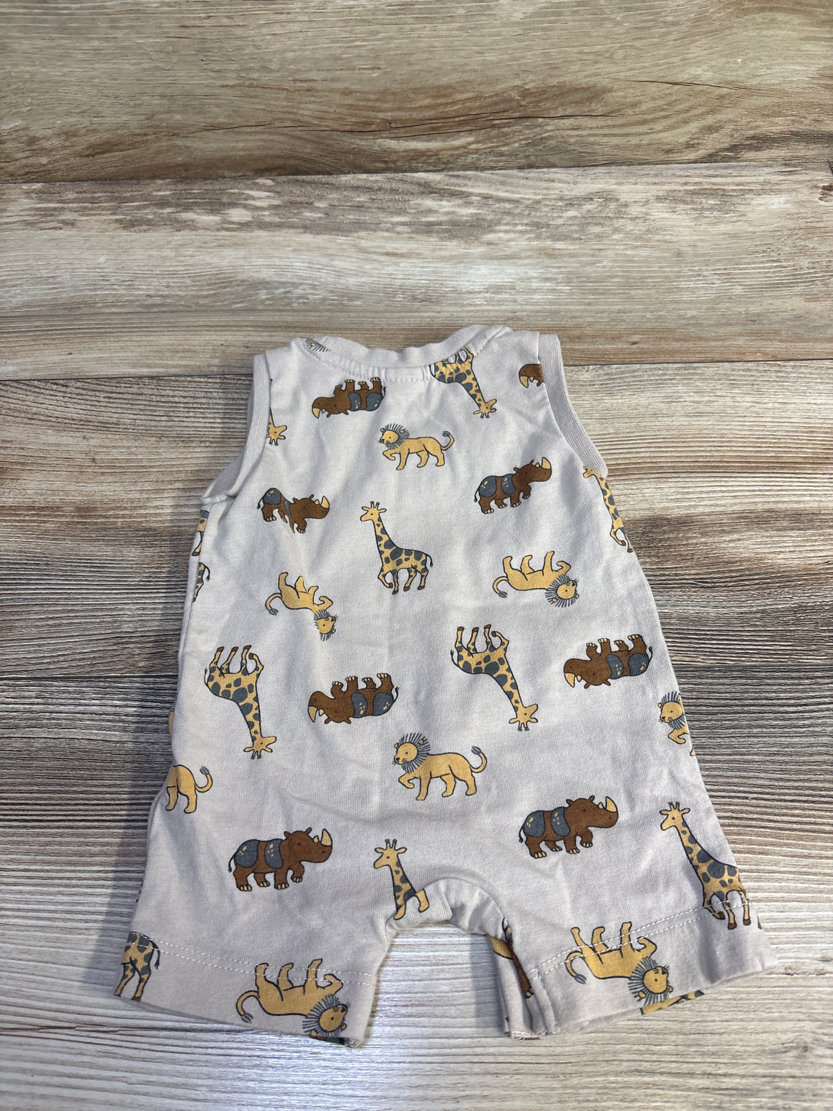 PL Baby Animal Print Tank Shortie Romper Beige sz 3m