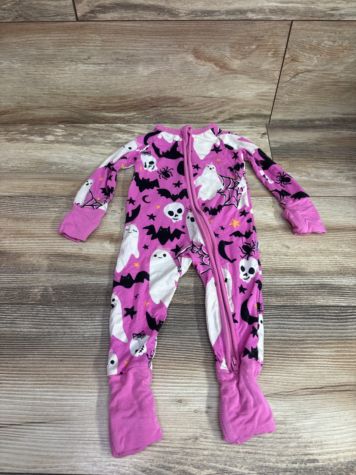 Little Sleepies Bamboo Convertible Sleeper in Halloween Pink sz 0-3m