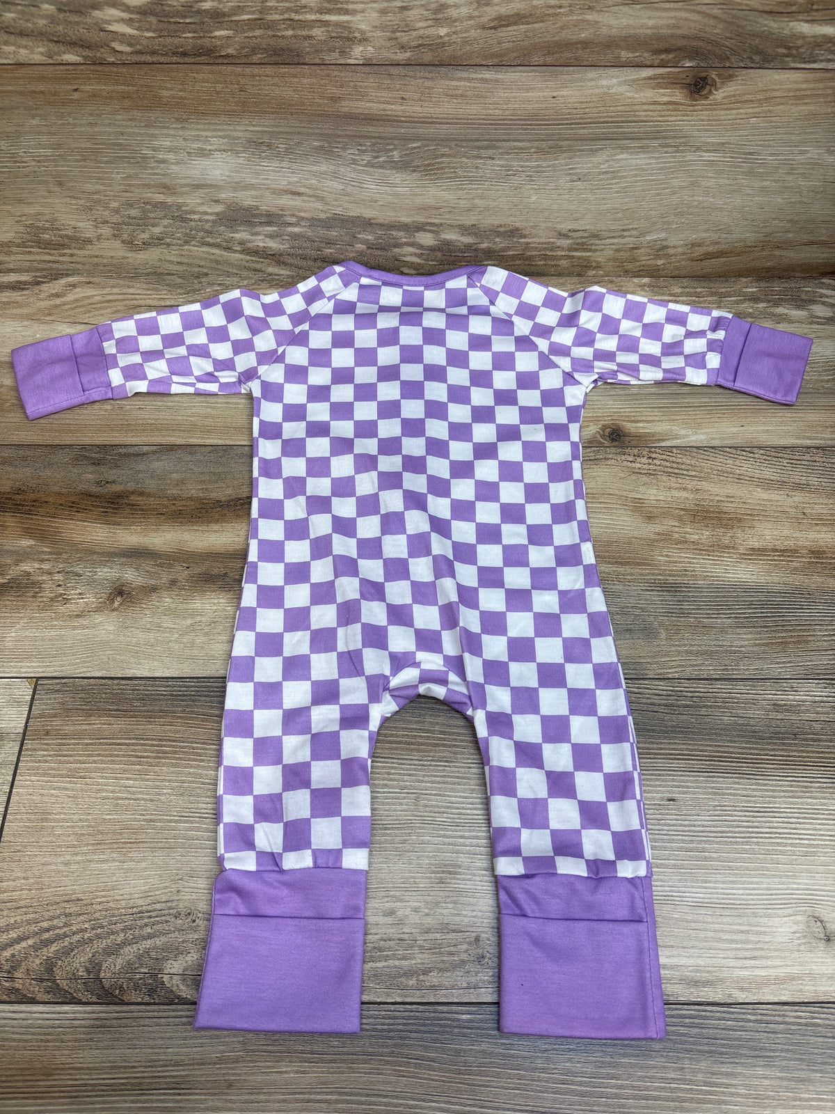 Checkered Convertible Sleeper Purple sz 6-9m