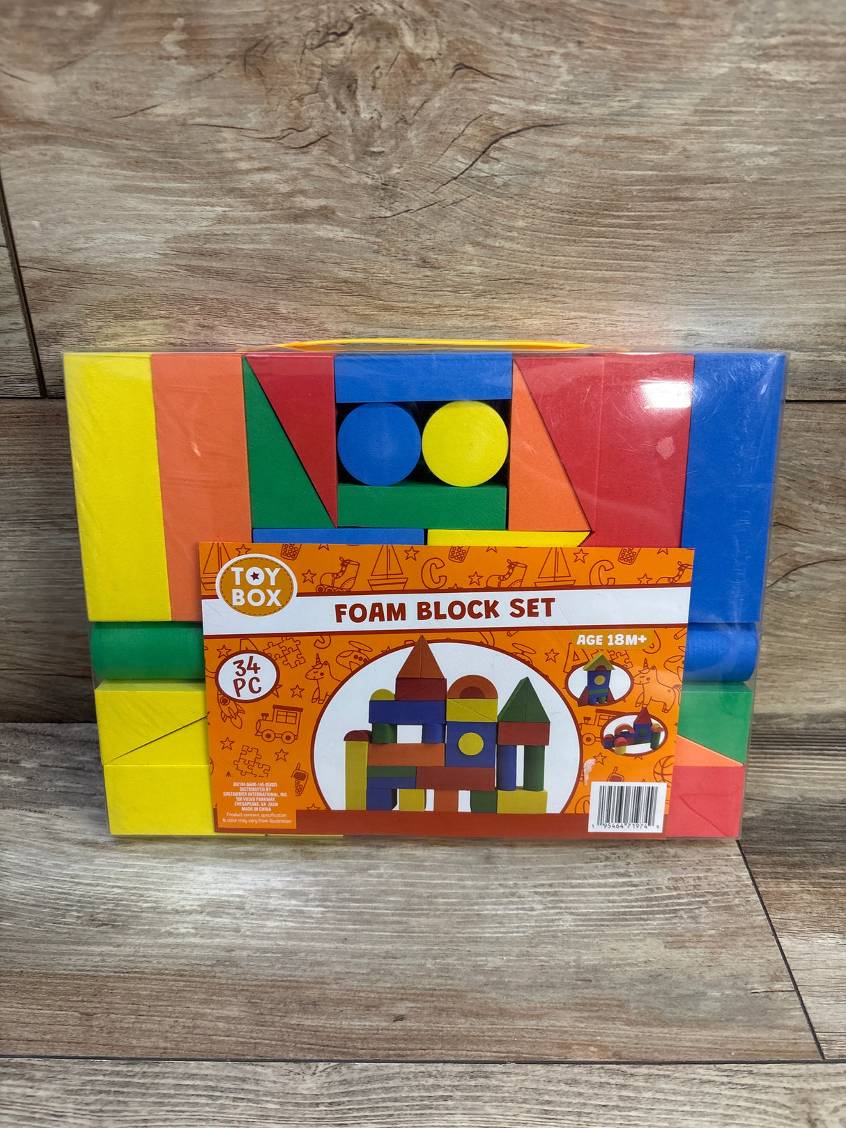 NEW Toy Box 34pc Foam Block Set