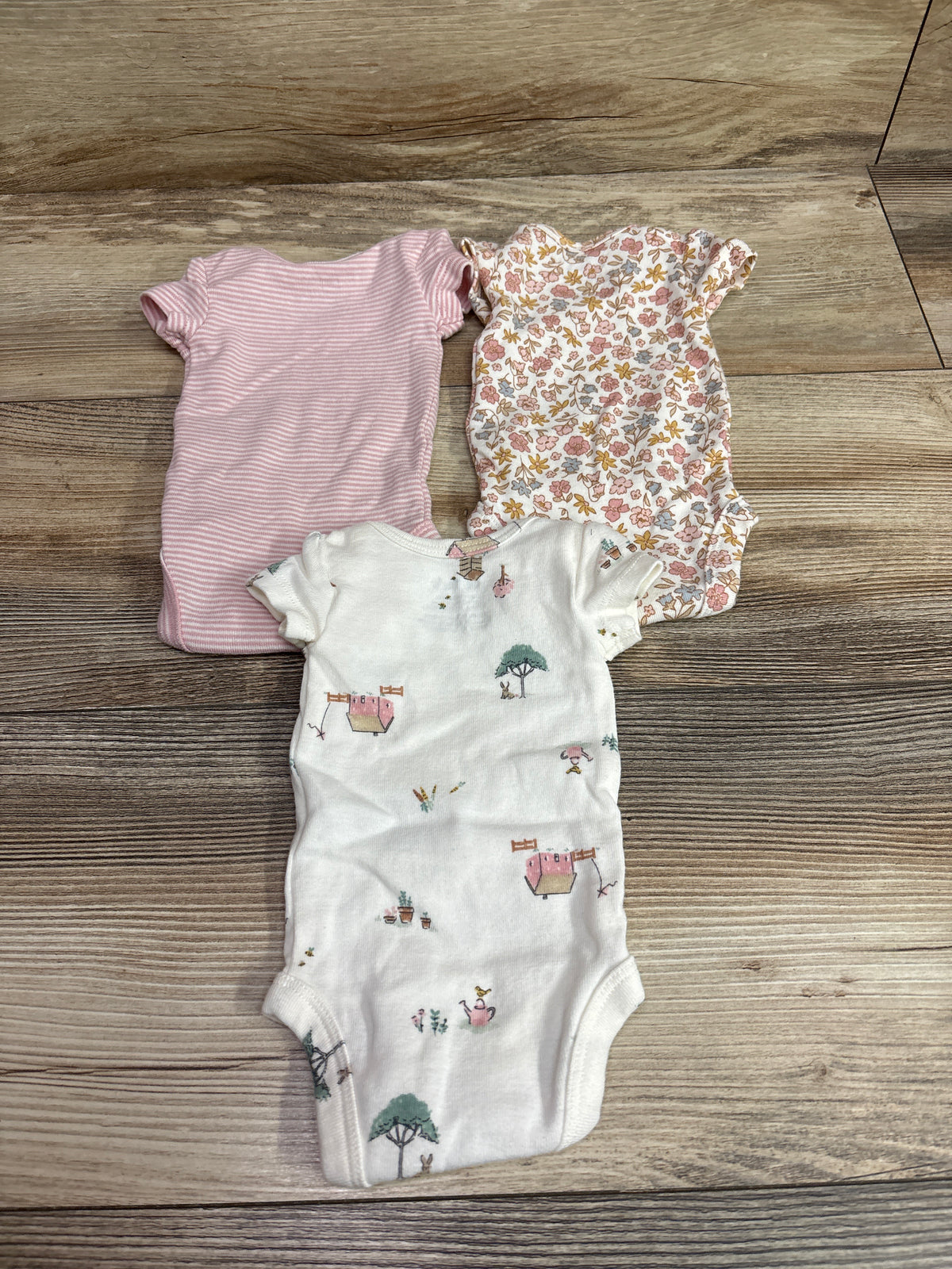 Carter's 3pk Bodysuits White sz Preemie