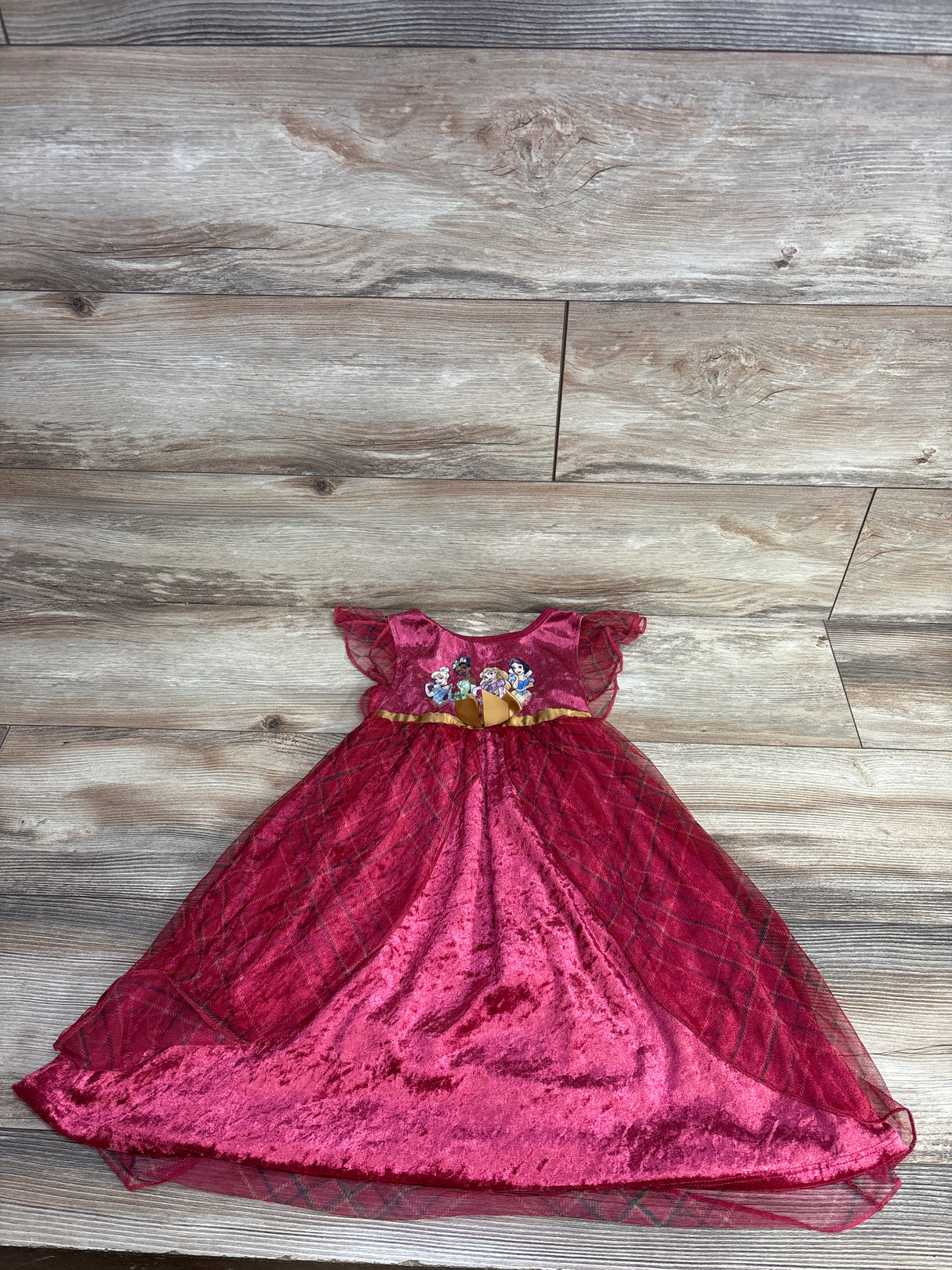 Disney Princess Velvet Night Gown Red sz 3T