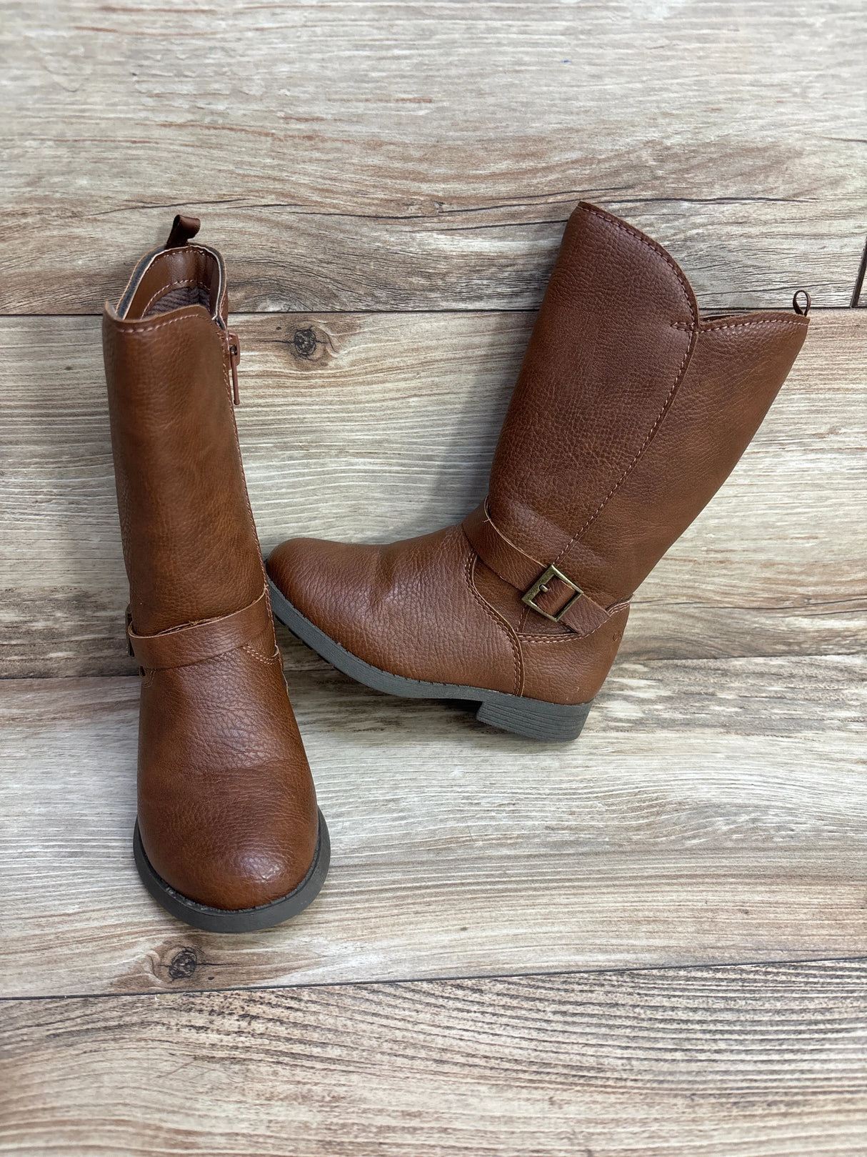 OshKosh Lumi Girls' Riding Boots Brown sz 8c