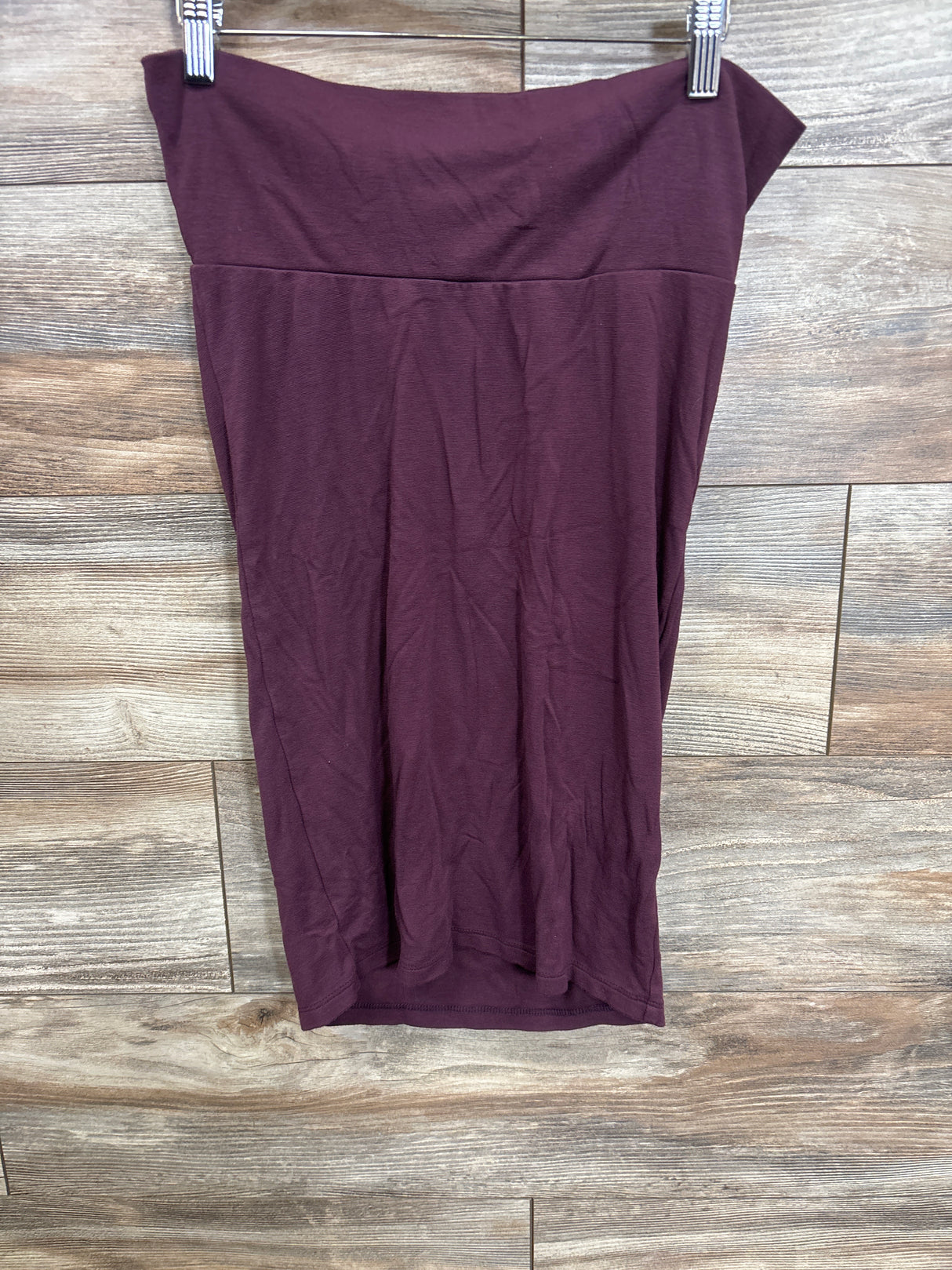 A Pea In The Pod Maternity Full Panel Skirt Burgundy sz Small