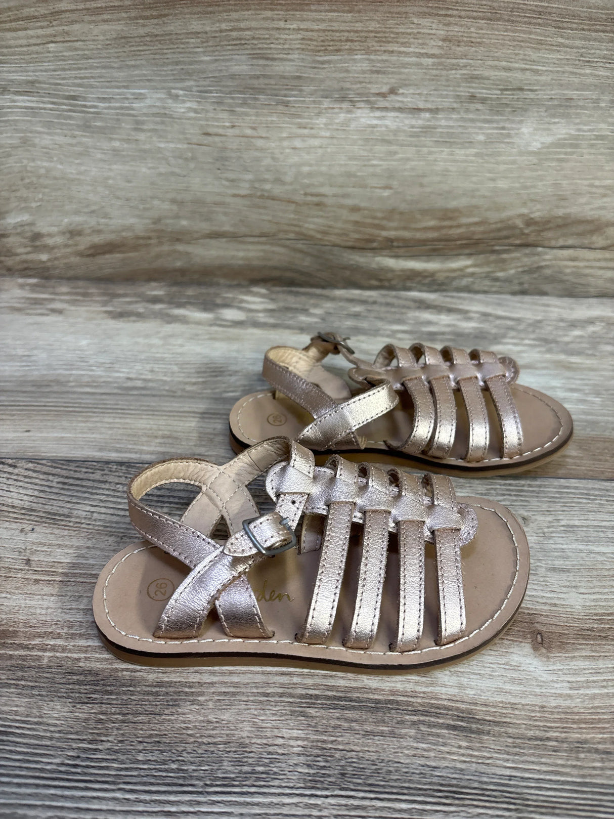 Mini Boden Gladiator Sandals Gold sz 9c