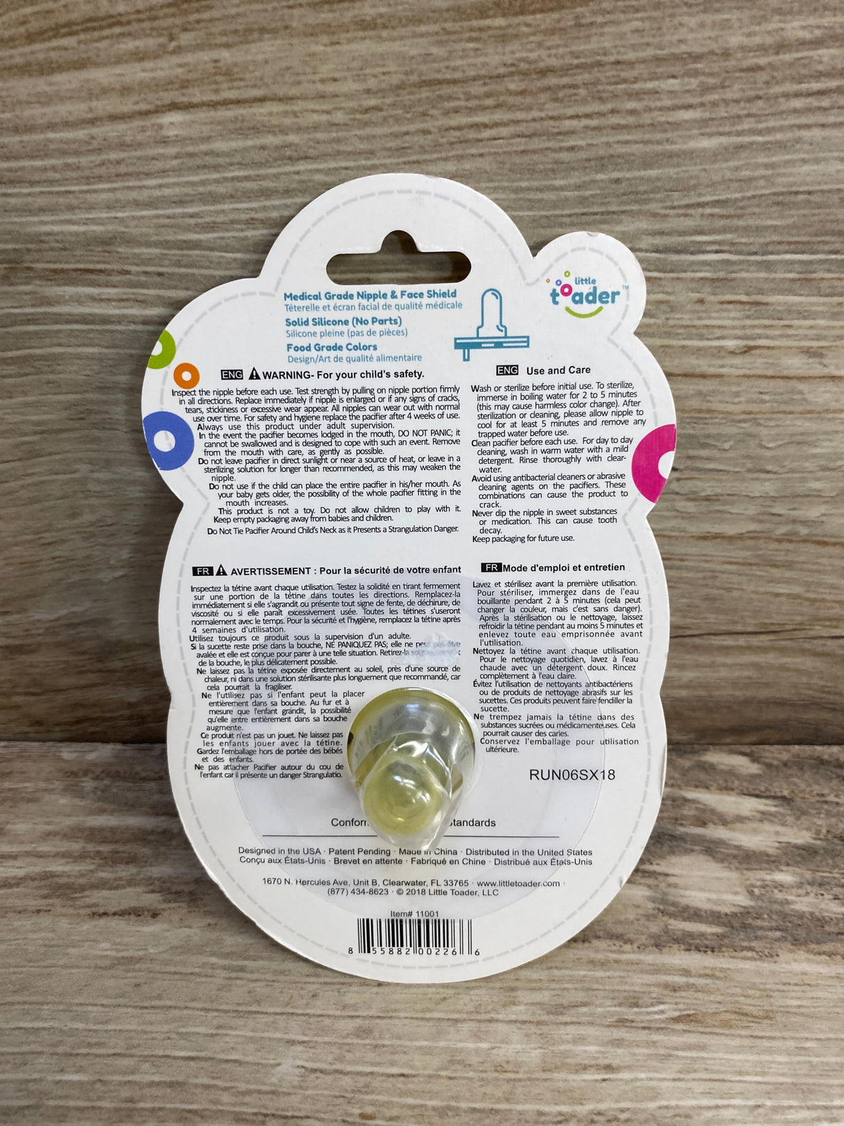 NEW Little Toader Flower Pacifier, White 3m+ - Me n Mommy To Be