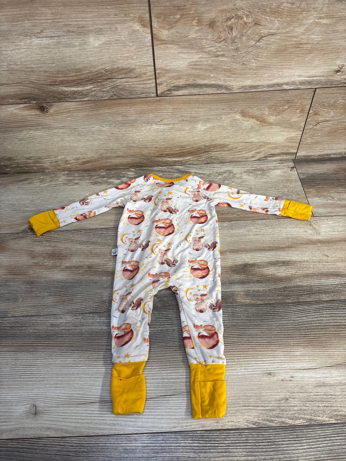 Honey Muffin Animal & Space Print Sleeper White sz 0-3m