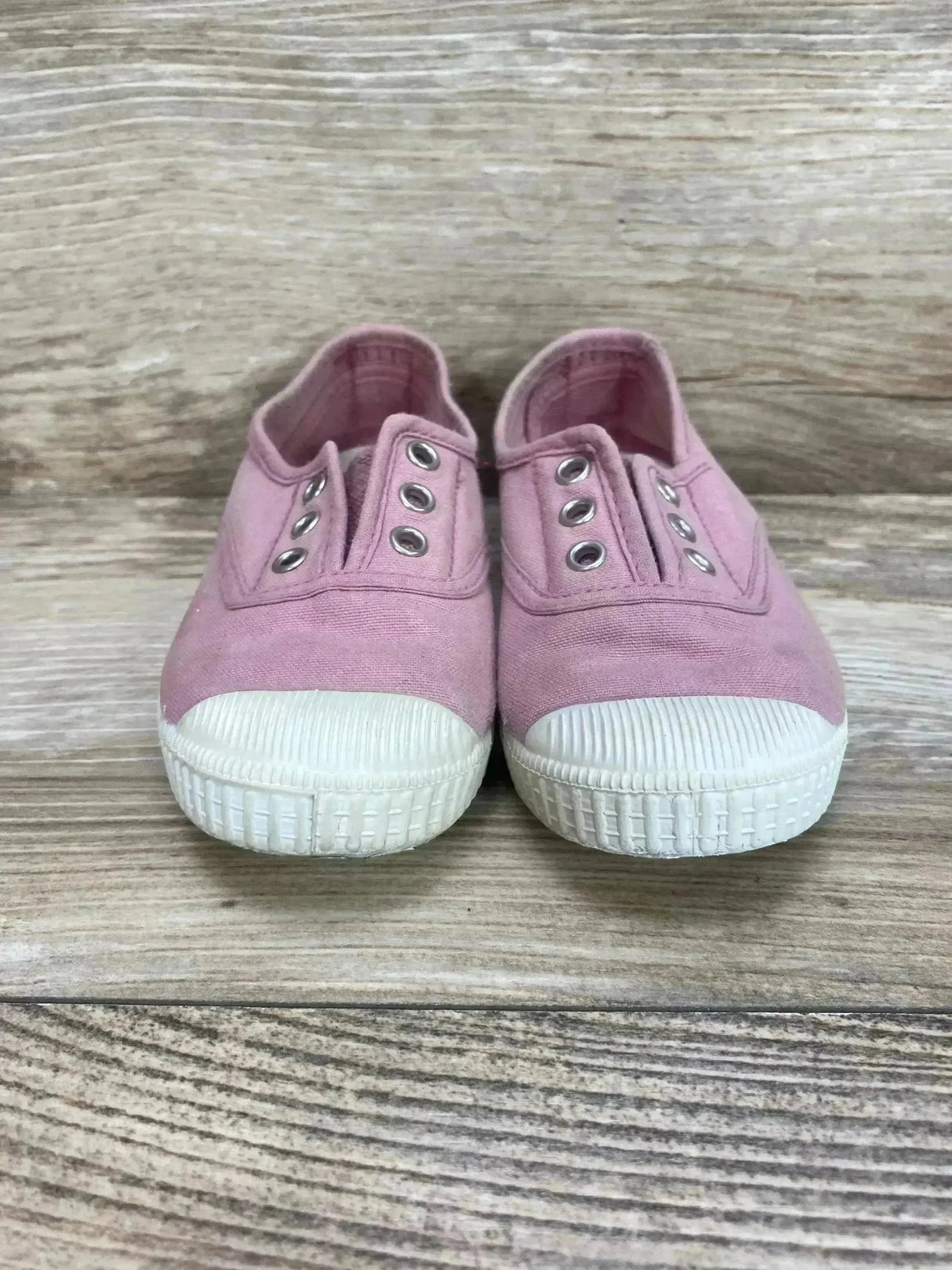 Cienta Distressed Canvas Slip On Sneakers Pink sz 9c - Me n Mommy To Be