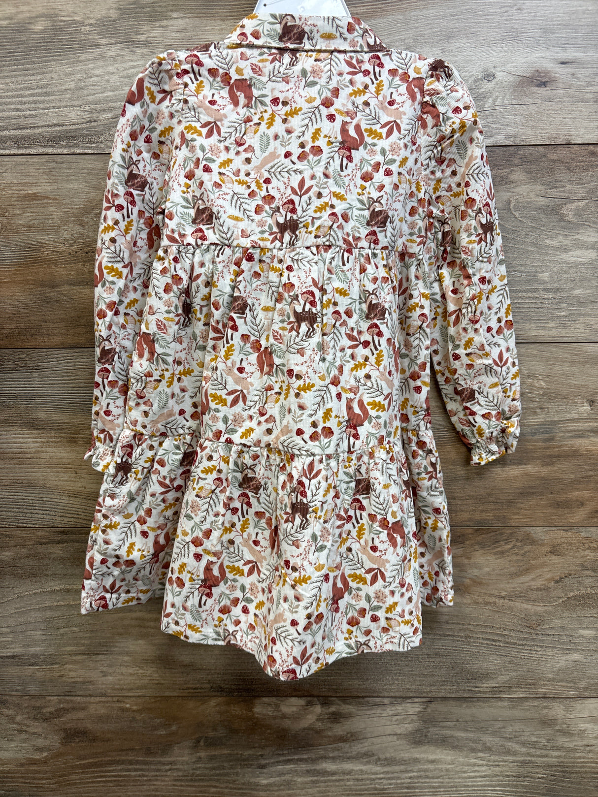 NEW Happily Grey 2pc Long Sleeve Fall Dress & Deer Bag Ivory sz 3T